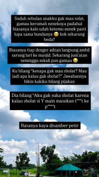 Tangkapan layar curhartan seorang ibu (Instagram)