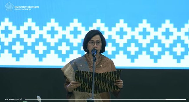 Menteri Keuangan Sri Mulyani Indrawati melantik 22 pejabat eselon I Kemenkeu, Jumat (23/5/2025). [YouTube Kemenkeu]