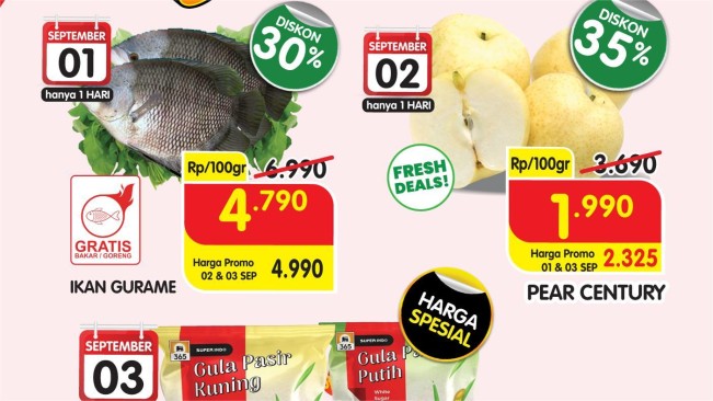 Daftar Produk Promo Jagoan Superindo Selasa, 2 September 2025: Berlaku Hanya Hari Ini