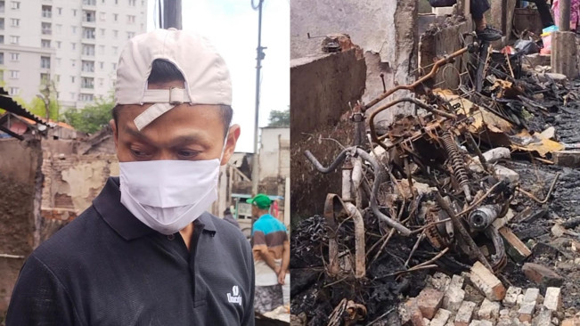 Pilu Cerita Suryono! Harta Bendanya Habis Dilalap Api Saat Pergi Mencari Nafkah
