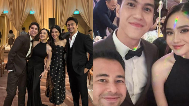 Momen El Rumi dan Syifa Hadju di Acara Nikahan Al Ghazali (instagram)