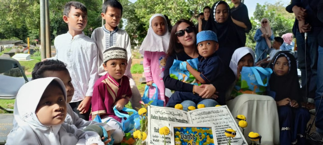 Tamara Tyasmara Nyesek Rayakan Ultah Dante ke-7 di Makam Jeruk Purut