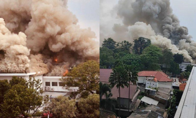 Kebakaran Gedung Bappelitbang Diduga Karena Pembakaran Aspal