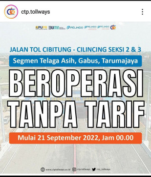 Tol Cibitung-Cilincing Diresmikan Jokowi, Gratis Satu Hari