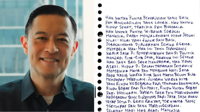 Tom Lembong Unggah Pesan Menyentuh dari Balik Penjara di Hari HAM Sedunia