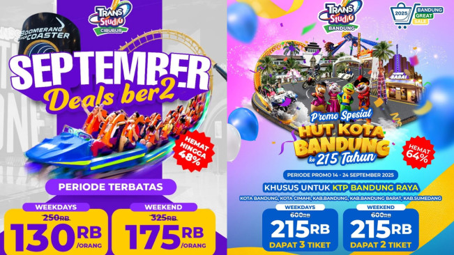 Promo Trans Studio September 2025: Liburan Seru di Bandung, Cibubur, dan Bali Hemat Banget!