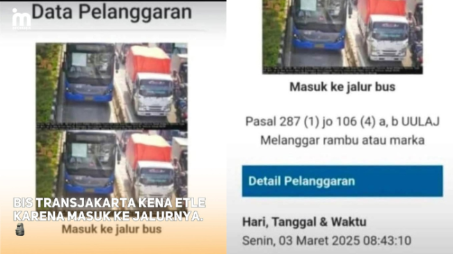 Viral TransJakarta Kena Tilang ETLE Padahal Melaju di Jalur Busway
