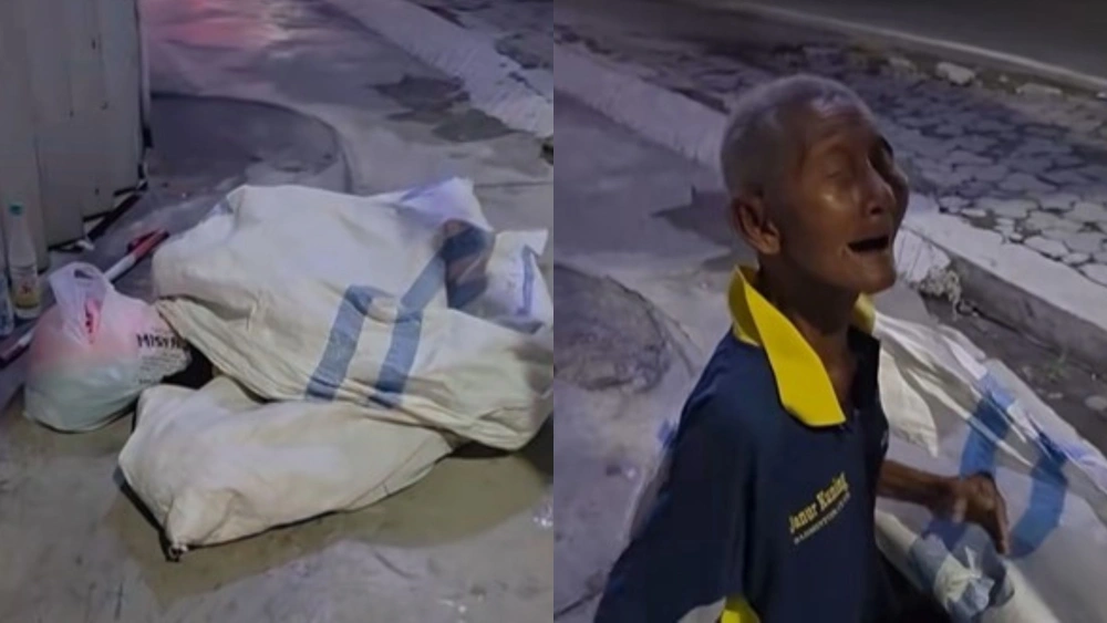 Viral Lansia Buta Berumur 80 Tahun Dibuang Anaknya, Berselimut Karung di Trotoar