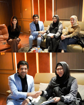 CEO Dee Company dan penulis Walid, Erma Fatima bertemu. (Instagram/@deecompany_official)