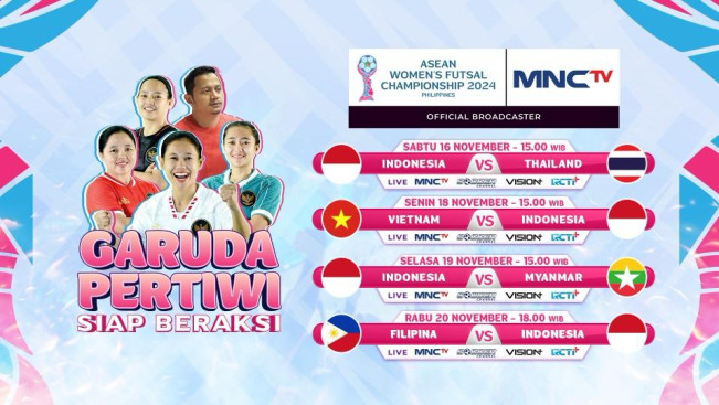 MNCTV Tayangkan Perjuangan Garuda Pertiwi di Ajang ASEAN Women Futsal Championship 2024