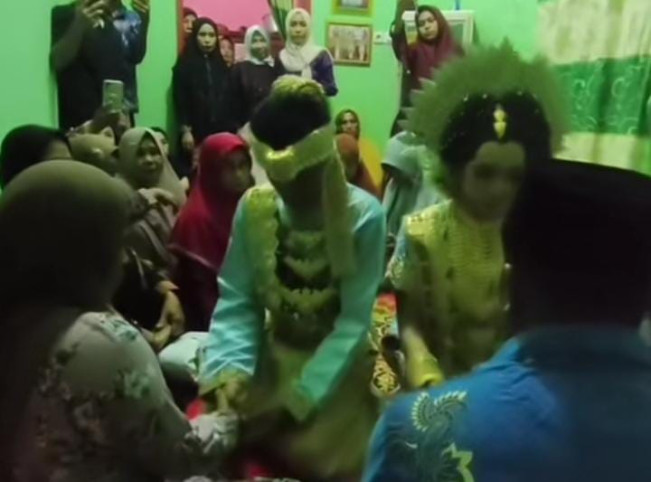 Video Viral Pengantin Perempuan Diduga Ditampar Mertua, Netizen Geram