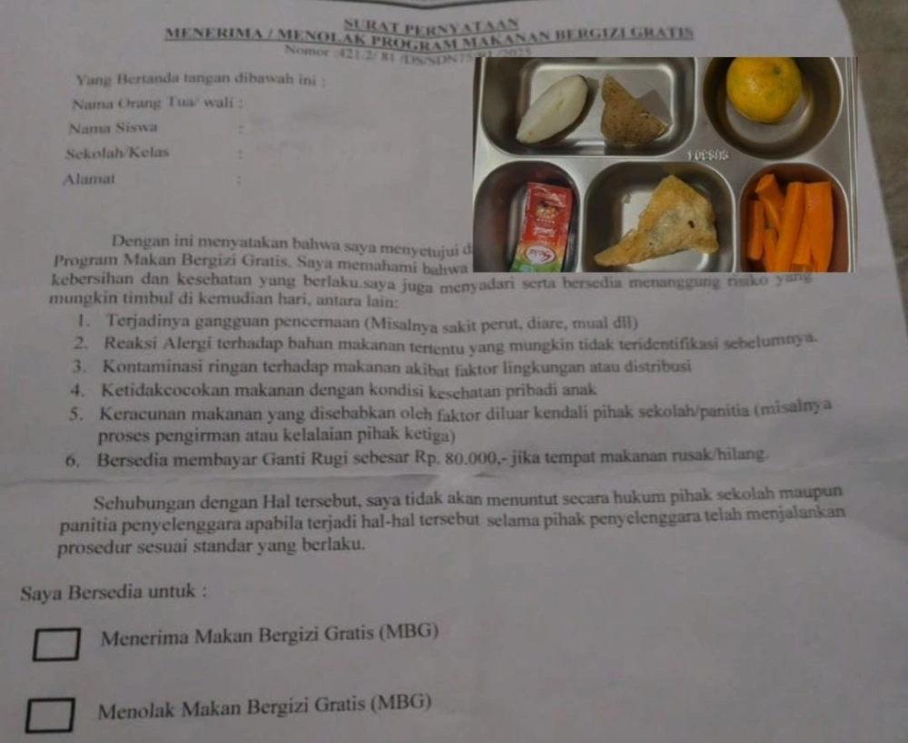 Heboh Surat MBG Soal Keracunan, Disdikbud: Tarik!