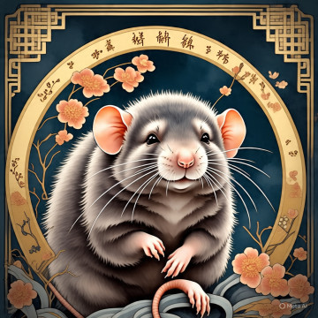 Ilustrasi Shio Tikus (Meta)