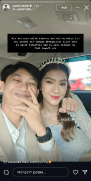 Menikah, Yono Bakrie Ingat Pesan Gustiwiw (instagram/@yonobakrie)