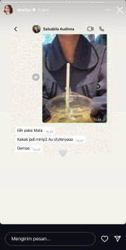 Abel Cantika Pamer Chat dengan Audinna (instagram/@abellyc)