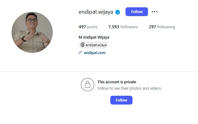 Akun Instagram Endipat (Instagram)