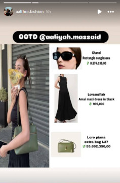 Disebut Kere Oleh Haters, Padahal Harga Outfit Aaliyah Massaid Bikin Tercengang 