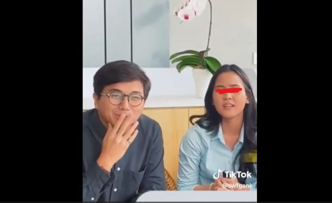 Arief Meivio dan Zahra Zawier. (TikTok)