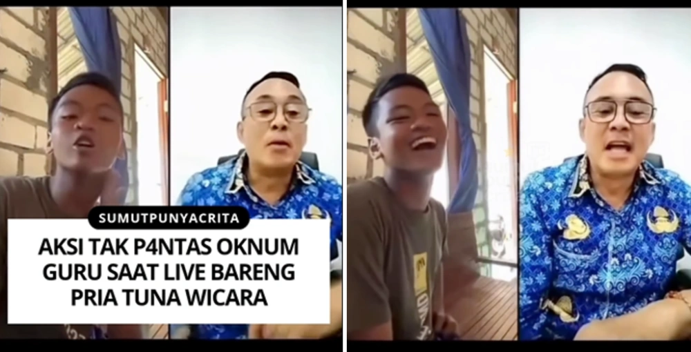 Aksi Tak Pantas Diduga Guru, Tirukan Tuna Wicara Saat Live