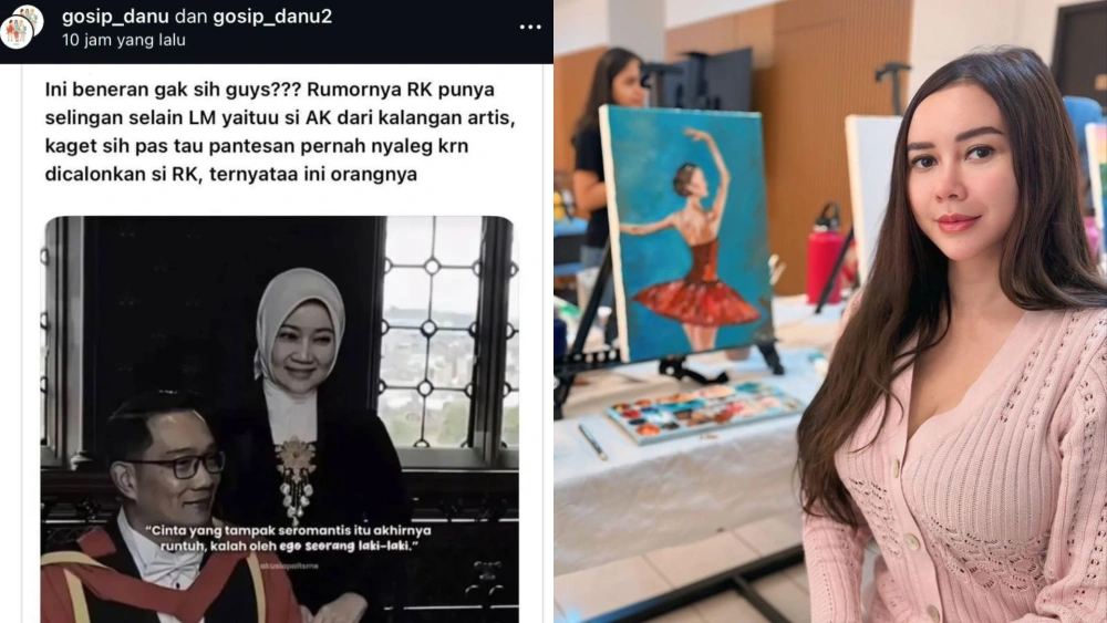 Media sosial dihebohkan dengan kabar dugaan hubungan spesial antara Aura Kasih dan Ridwan Kamil. [Instagram]