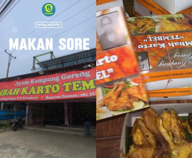 RM Ayam Goreng Mbah Karto Tembel. (Instagram)