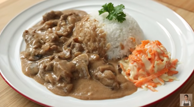 Creamy beef mushroom. (YouTube)