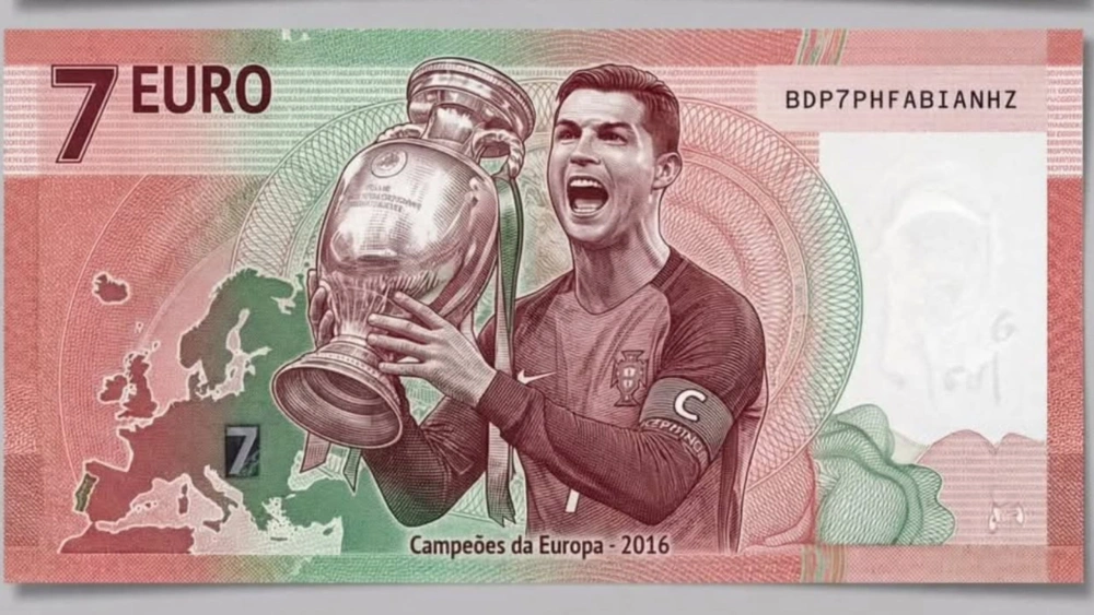 Beredar uang pecahan Cristiano Ronaldo. [instagram]