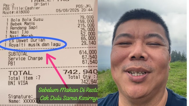 Heboh Bill Kafe Sertakan Pembayaran Royalti Musik, Ternyata Bikinan AI?