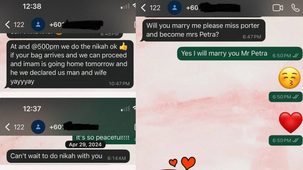 Brittany Porter saat diajak menikah oleh Sultan Muhammad V [Instagram]