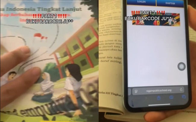 Geger,  Barcode di Buku Pelajaran Bahasa Indonesia Tersambung ke Situs Judol