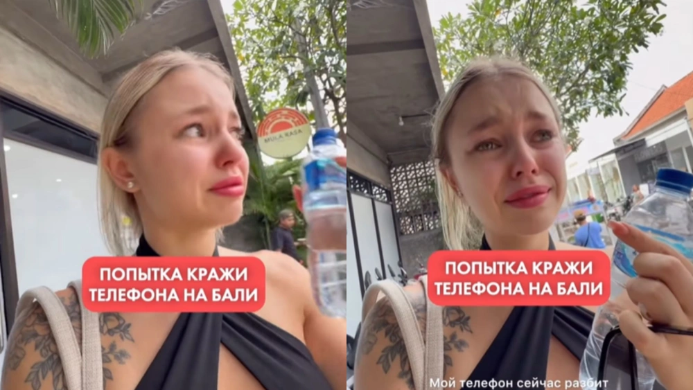 Bule Rusia dijambret di Bali. [instagram]