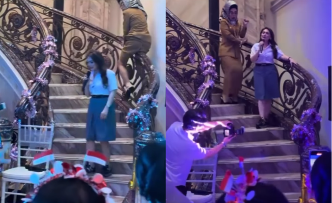 Viral Video 'Bu Wati Kepsek SMA di Lamongan' Seluncuran di Tangga, Ini Faktanya!