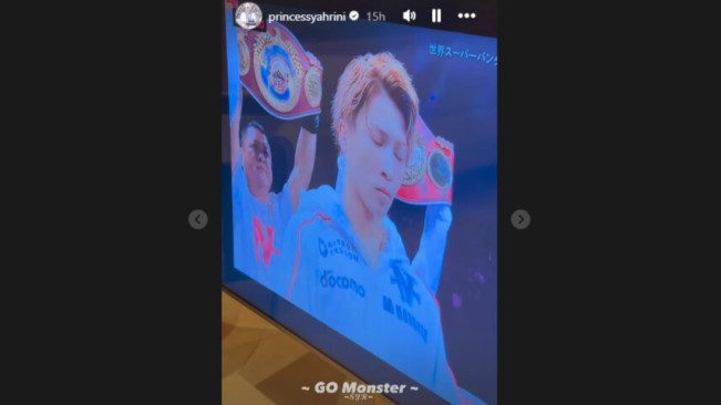 Syahrini Temani Reino Barack Nonton Petinju Jepang Naoya Inoue Vs Ye Joon Kim: Shioowww Time Ne