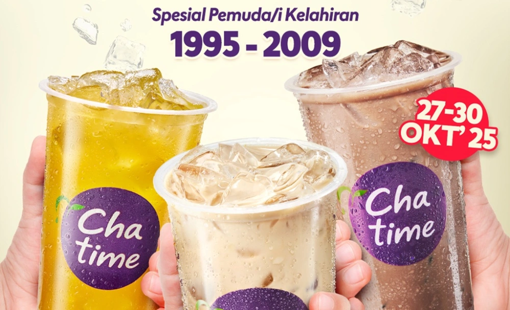 Promo Sumpah Pemuda, Chatime Tawarkan Minuman Rp19 Ribu untuk Kelahiran 1995-2009