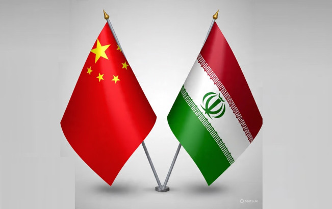Ilustrasi kerja sama China-Iran. (Meta AI)