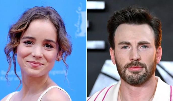 Chris Evans dan Alba Baptista. [Ist]