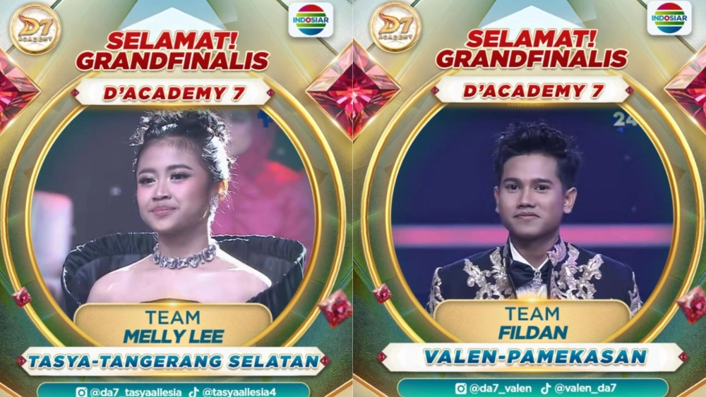 Valen dan Tasya masih melanjutkan perjuangannya di Grand Final DA7. [Instagram]