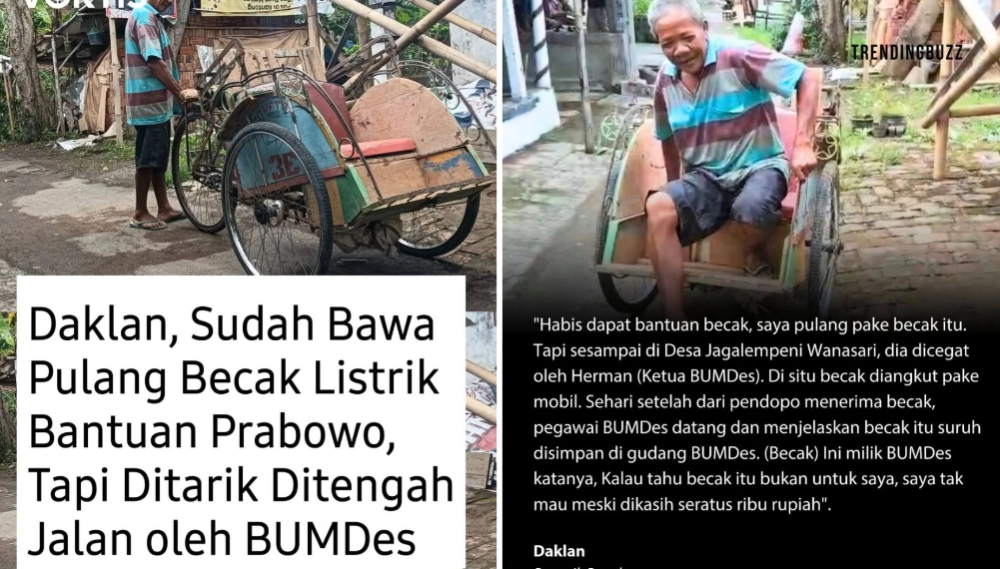 Penarikan becak (Instagram)