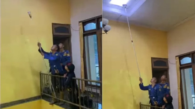 Viral Warga Panggil Damkar untuk Ganti Lampu Listrik, Tuai Kontroversi