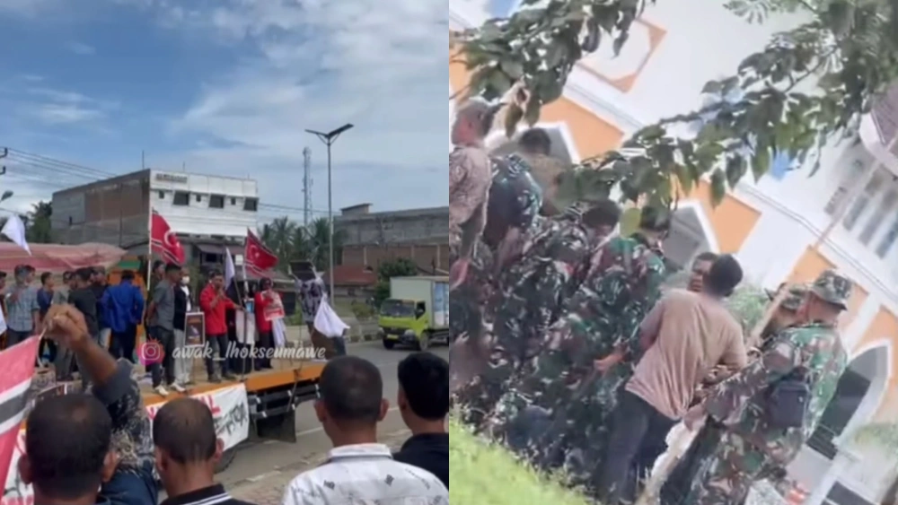 Demo warga Aceh. [instagram]