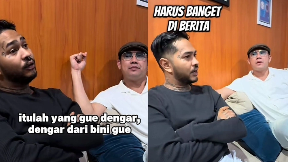Momen Denny Sumargo memberikan dukungan moral kepada Onad yang tengah menjalani rehabilitasi. [TikTok]