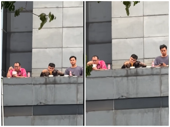 Video Tiga Pria Menikmati Demo di Atas Gedung Jadi Perbincangan