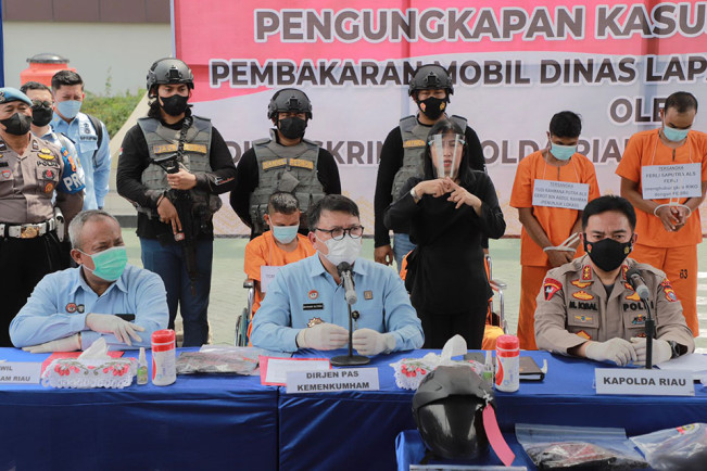 Cepat Ungkap Pembakaran Mobil Dinas Lapas, Dirjen PAS Bakal Beri Kapolda Riau Penghargaan