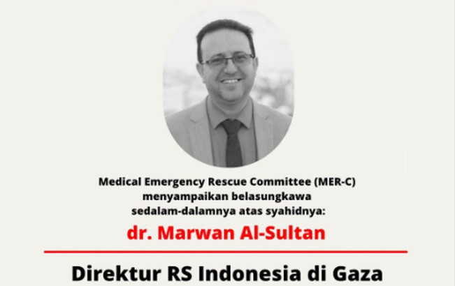 Direktur RS Indonesia di Gaza, dr Marwan Al-Sultan Meninggal dalam Serangan Israel
