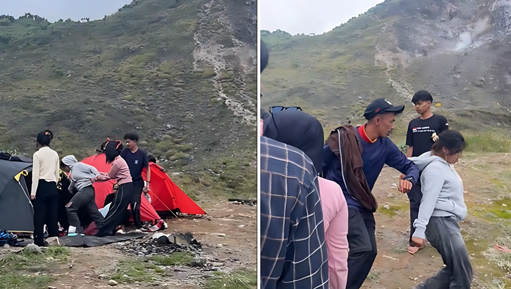 Dua wanita ribut di gunung karena cinta (TikTok)