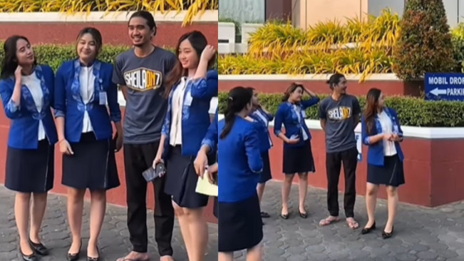 Viral Duta Sheila On 7 Setelan Sandal Jepit Dikerumuni Cewek-Cewek Cantik Pegawai Bank