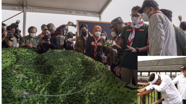 Jembatan Gantung Eiger Adventure Land yang Diklaim Terpanjang di Dunia Bikin Dedi Mulyadi Menangis