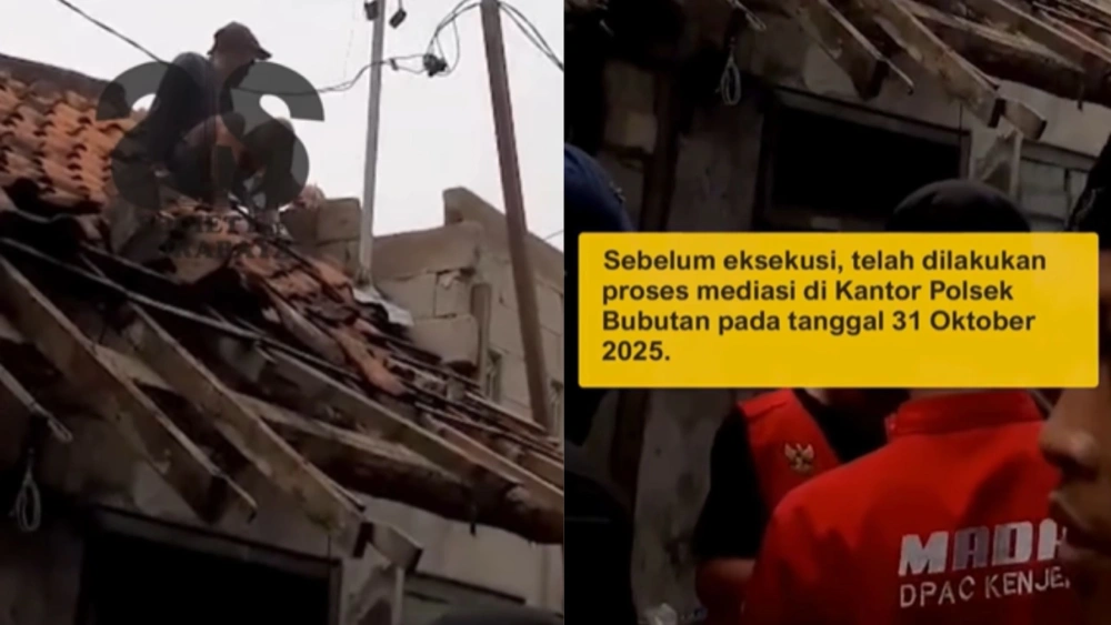 Eksekusi rumah diduga oleh MADAS di Surabaya. [instagram]