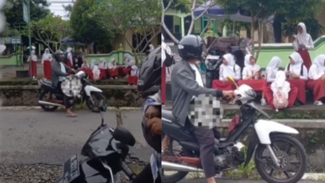 Hati-Hati, Pria Eksibisionis di Depan Anak-Anak SD Tertangkap Kamera di Selokan Mataram DIY
