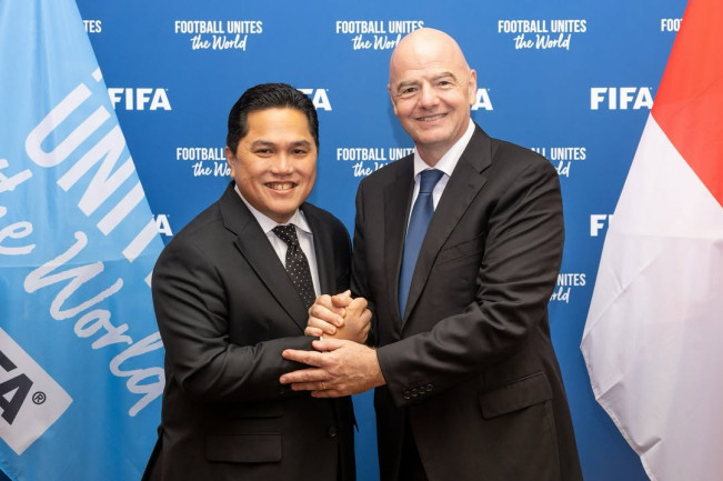 Ketum PSSI, Erick Thohir dan Presiden FIFA Gianni Infantino. (Instagram)